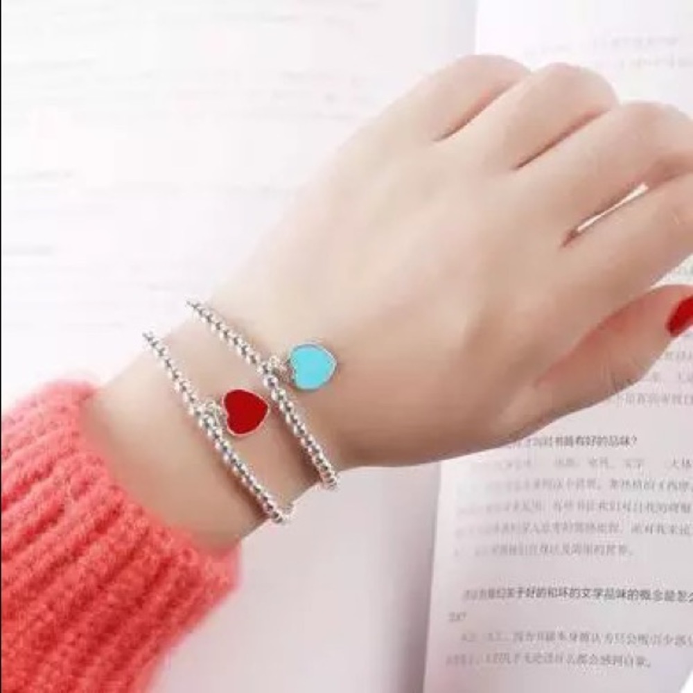 Please Return to 925 Beaded Real Silver Bracelet - Picture 1 of 16